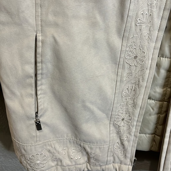 London Fog Cream coat size Large - Picture 6 of 6